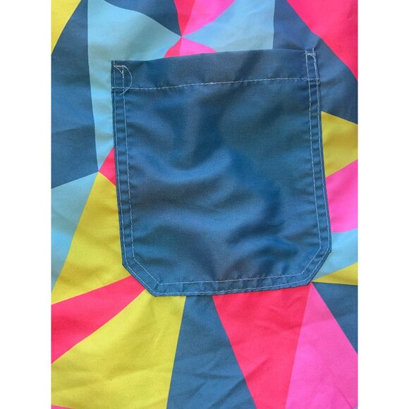 Mad Engine Mens Swim Trunks Geometric Multicolor Size XL 39 inch Elastic Waist - Picture 4 of 8